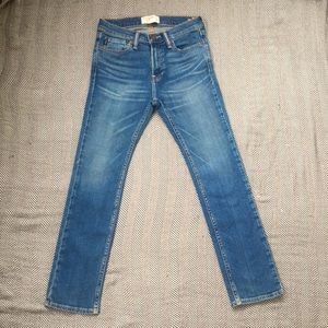 Blue skinny jeans